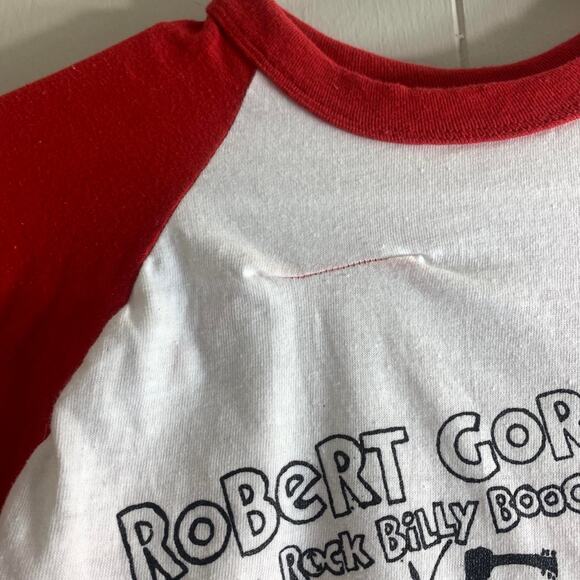 vintage 1978 ROBERT GORDON Rock Billy Boogie The Roxy 3/4 sleeve tee shirt XL - Picture 4 of 7